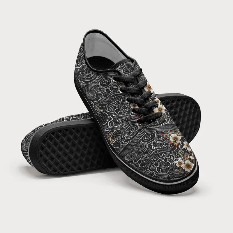 Tokyo-Tiger Floral Whirl Canvas Shoes