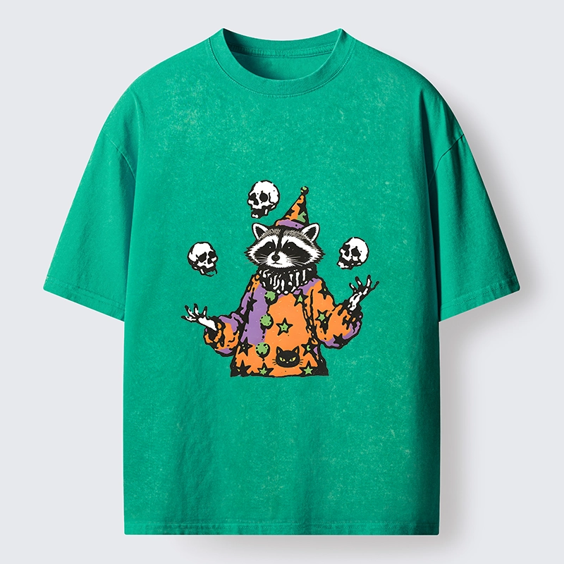 Tokyo‑Tiger Meme Jester Raccoon Washed T‑Shirt