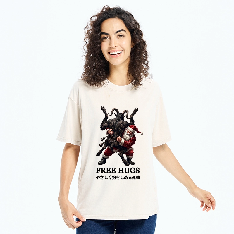 Tokyo-Tiger Free Monster Hugs Washed T-Shirt