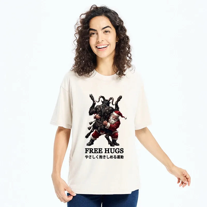 Tokyo-Tiger Free Monster Hugs Washed T-Shirt