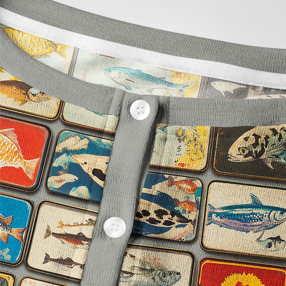 Tokyo-Tiger Tokyo-Tiger Vintage Fish Collection Women's Lightweight Cardigan