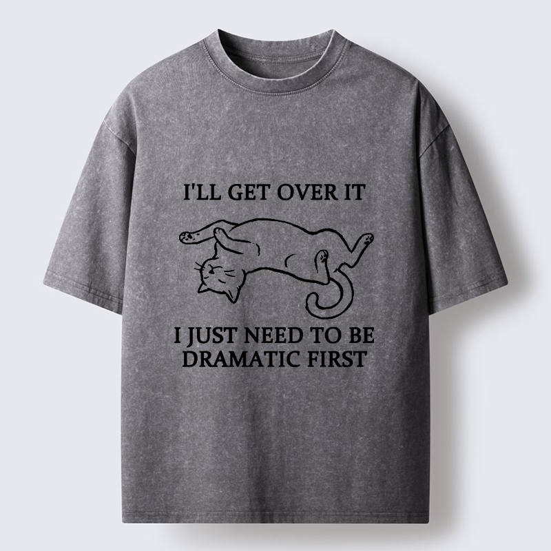 Tokyo-Tiger Dramatic Cat Meme Washed T-Shirt