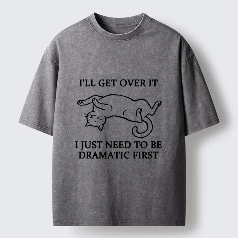 Tokyo-Tiger Dramatic Cat Meme Washed T-Shirt
