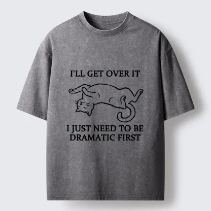 Tokyo-Tiger Dramatic Cat Meme Washed T-Shirt