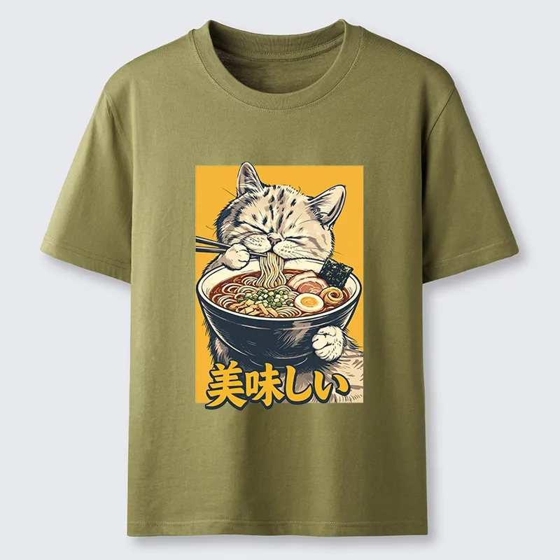 Tokyo-Tiger Cat Eat Ramen Classic T-Shirt