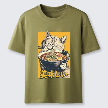 Tokyo-Tiger Cat Eat Ramen Classic T-Shirt