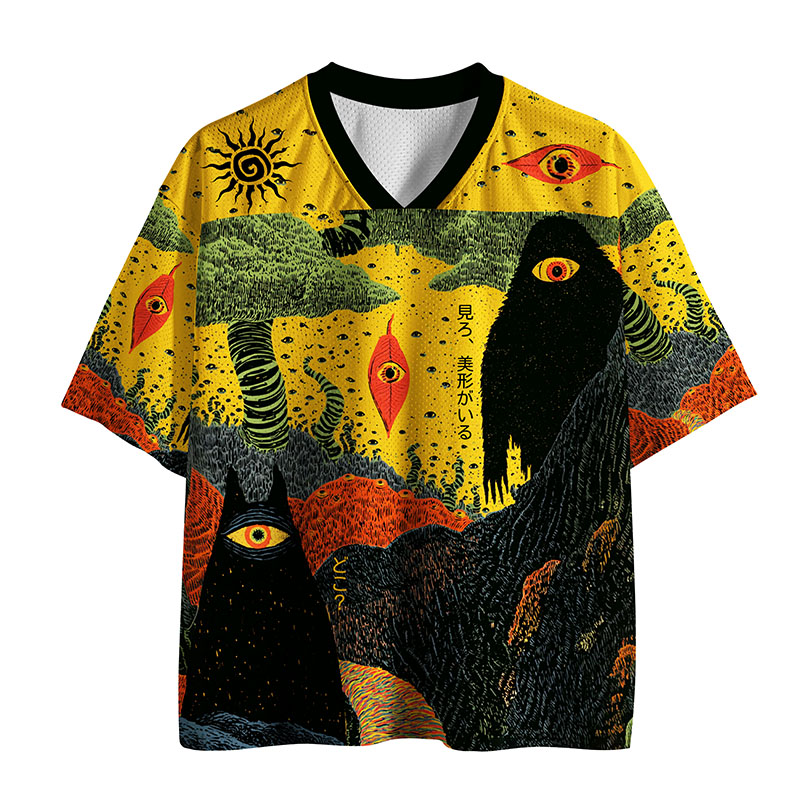 Tokyo-Tiger Watching From The Shadows Mesh Jersey