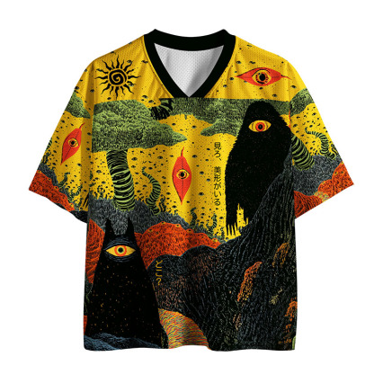 Tokyo-Tiger Watching From The Shadows Mesh Jersey
