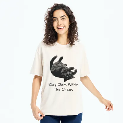 Tokyo-Tiger Stay Clam Within The Chaos Washed T-Shirt