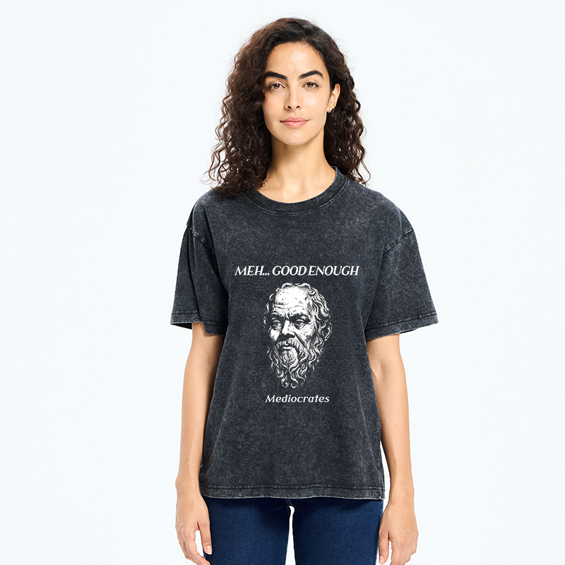 Tokyo-Tiger Meh Philosophy Meme Washed T-Shirt