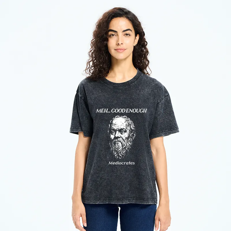 Tokyo-Tiger Meh Philosophy Meme Washed T-Shirt