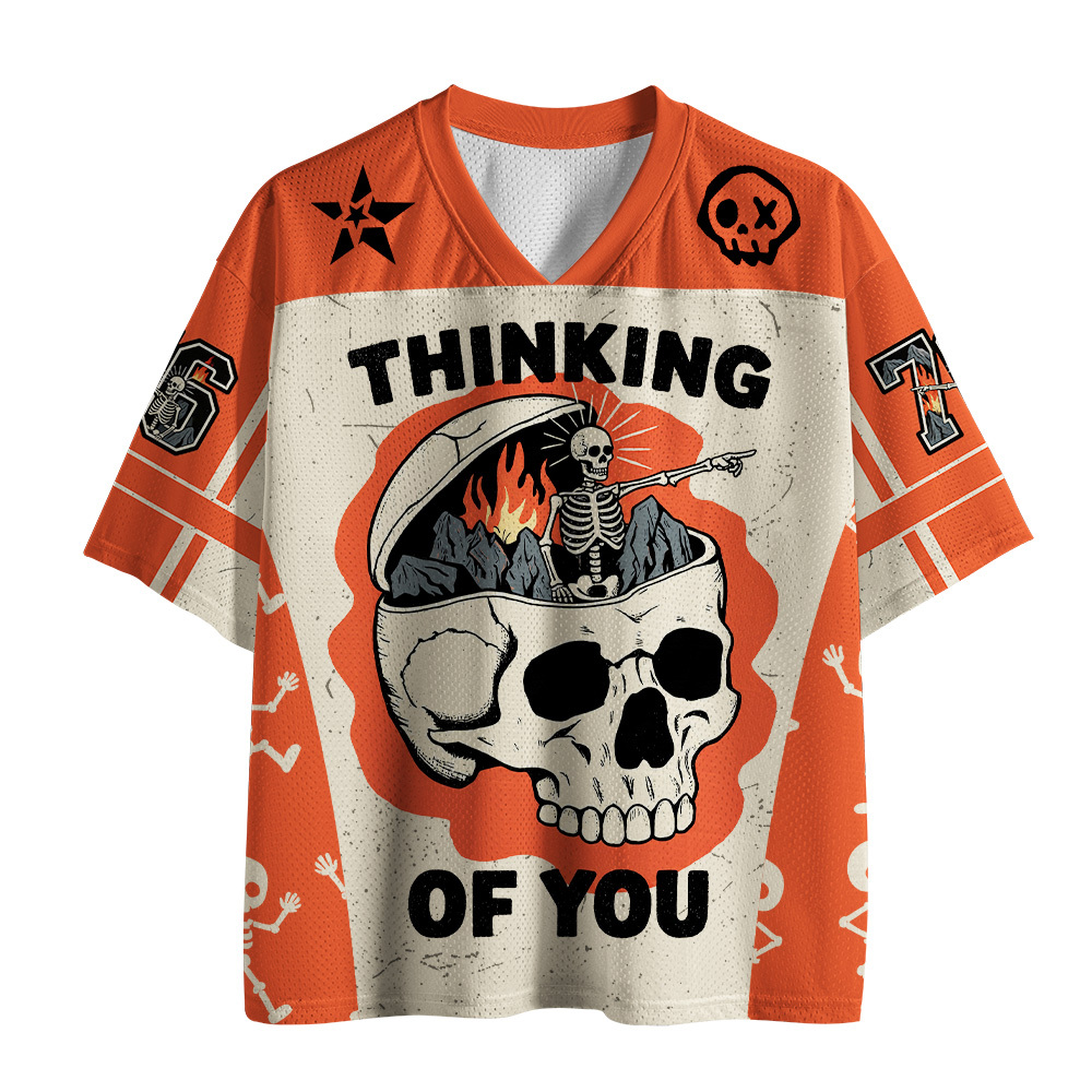 Tokyo-Tiger Thinking Of You Skull Mesh Jersey