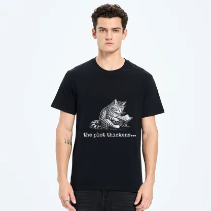 Tokyo-Tiger Meme Cat Reading Mystery Book Classic T-Shirt