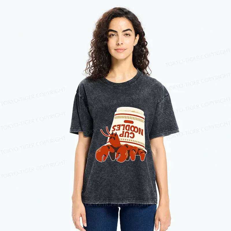 Tokyo-Tiger Ramen Hermit Crab Washed T-Shirt