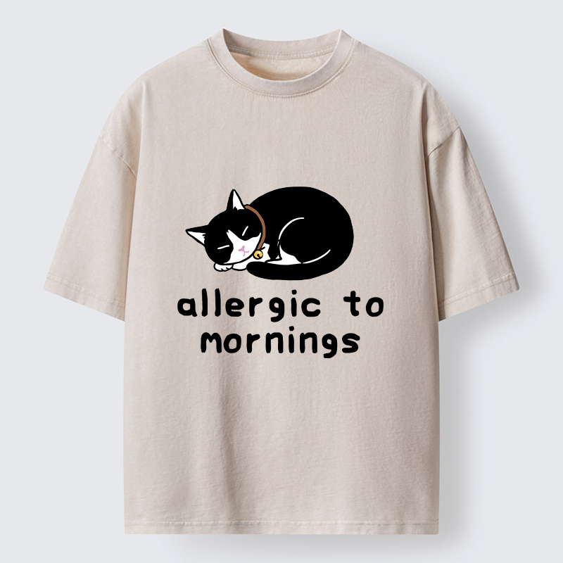 Tokyo‑Tiger Funny Sleep Cat Meme Washed T-Shirt