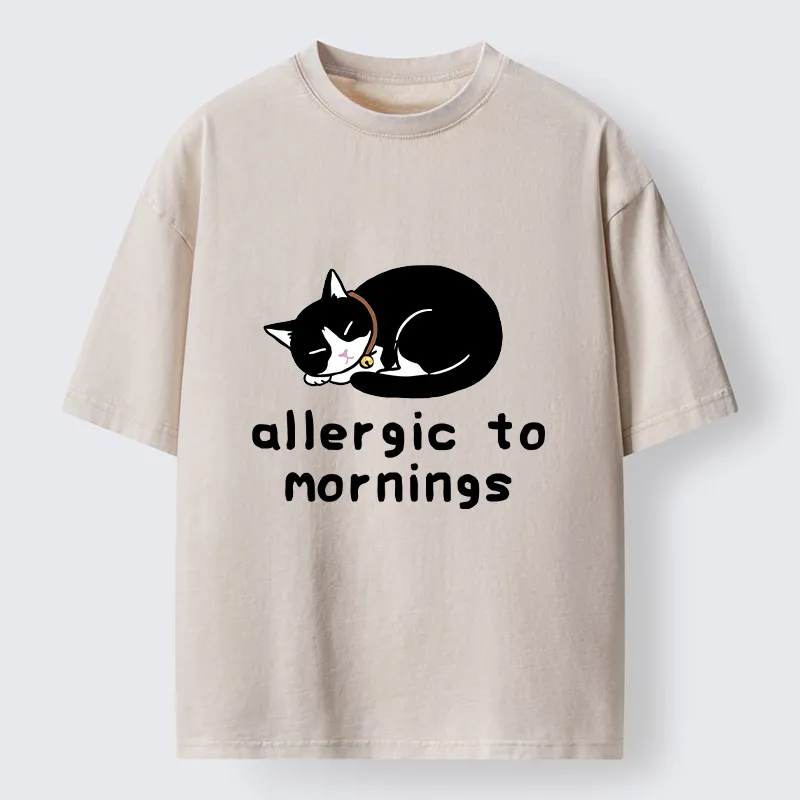 Tokyo‑Tiger Funny Sleep Cute Cat Meme Washed T-Shirt