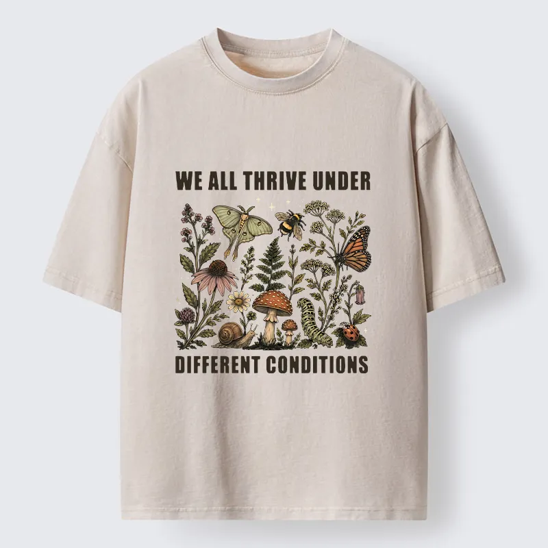 Tokyo-Tiger Retro Woodland Flora Bug Washed T-Shirt