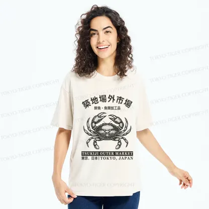 Tokyo-Tiger Tokyo Market Washed T-Shirt