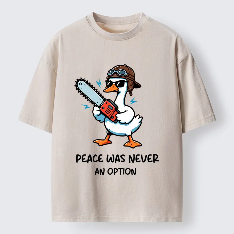 Tokyo‑Tiger Funny Chainsaw Goose Meme Washed T‑Shirt Sale