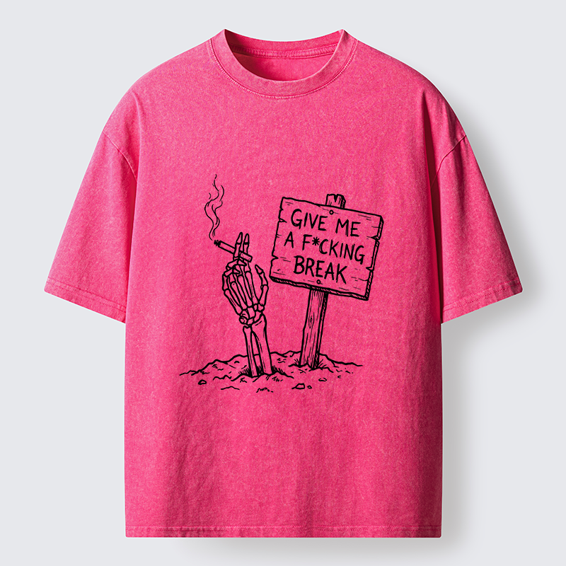 Tokyo‑Tiger Skeleton Stress Mood Washed T-Shirt