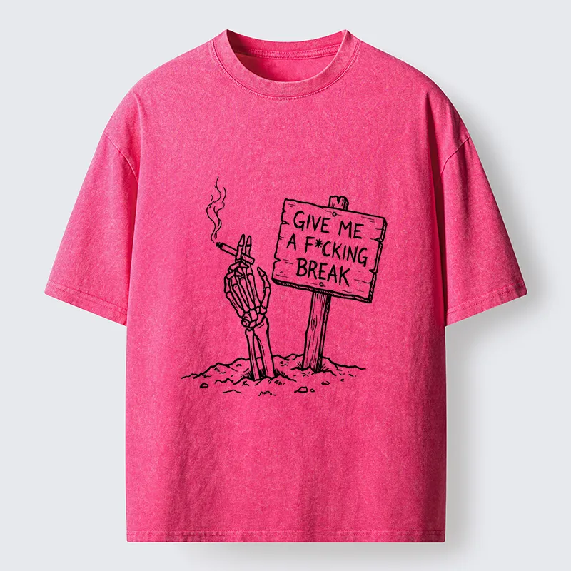 Tokyo‑Tiger Skeleton Stress Mood Washed T-Shirt