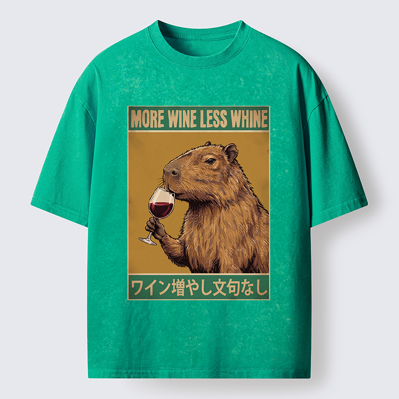 Tokyo-Tiger Capybara Wine Time Washed T-Shirt