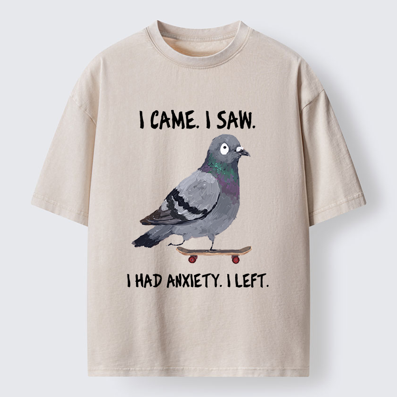 Tokyo-Tiger Skateboard Pigeon Meme Washed T-Shirt