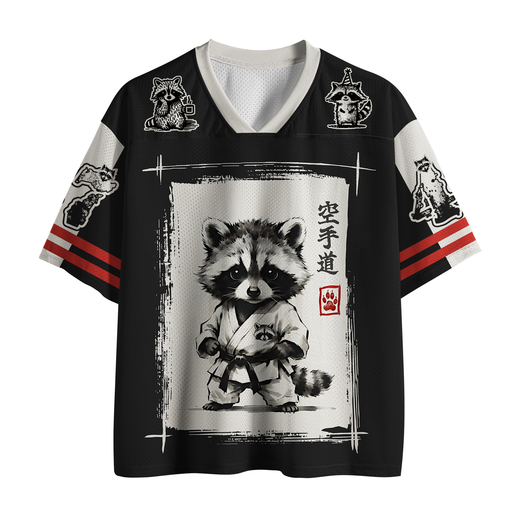 Tokyo-Tiger Karate Raccoon Mesh Jersey