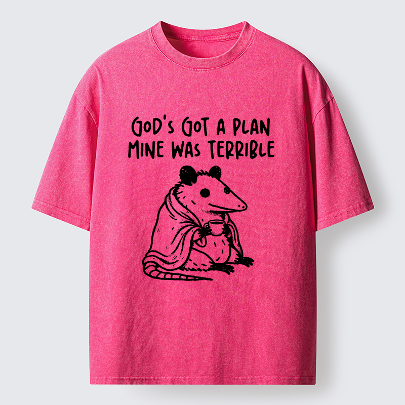 Tokyo-Tiger Chill Coffee Opossum Washed T-Shirt