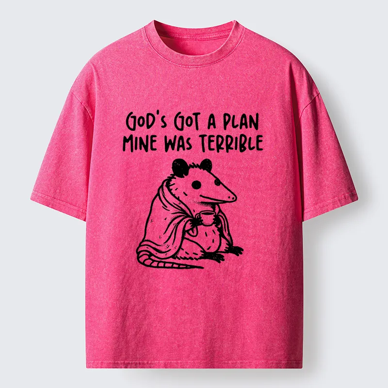 Tokyo-Tiger Chill Coffee Opossum Washed T-Shirt