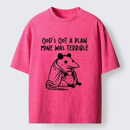 Tokyo-Tiger Chill Coffee Opossum Washed T-Shirt