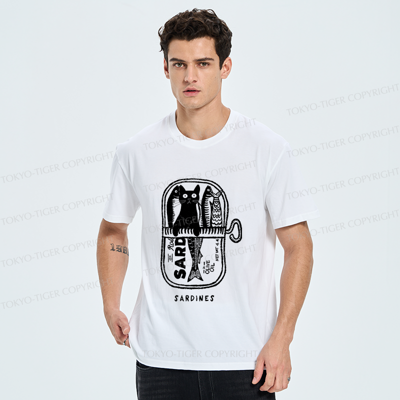 Tokyo-Tiger Cat Hiding In A Sardine Can Classic T-Shirt