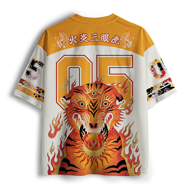 Tokyo-Tiger Three-Eyed Blazing Tiger Mesh Jersey