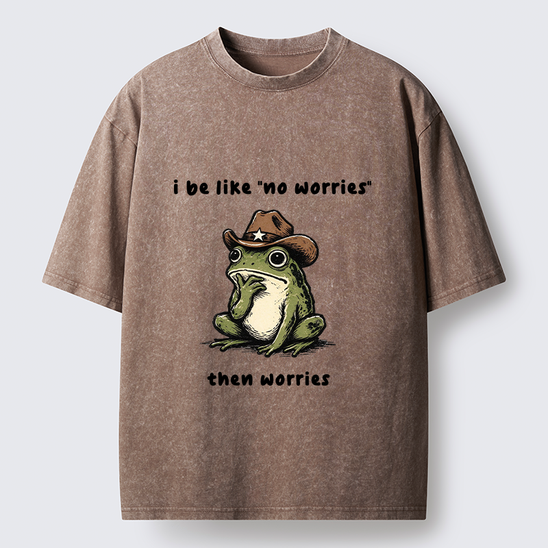 Tokyo-Tiger Western Frog Anxious Vibe Washed T-Shirt