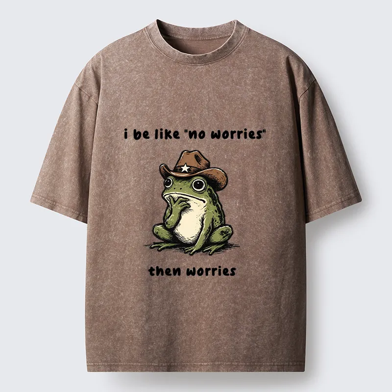 Tokyo-Tiger Western Frog Anxious Vibe Washed T-Shirt
