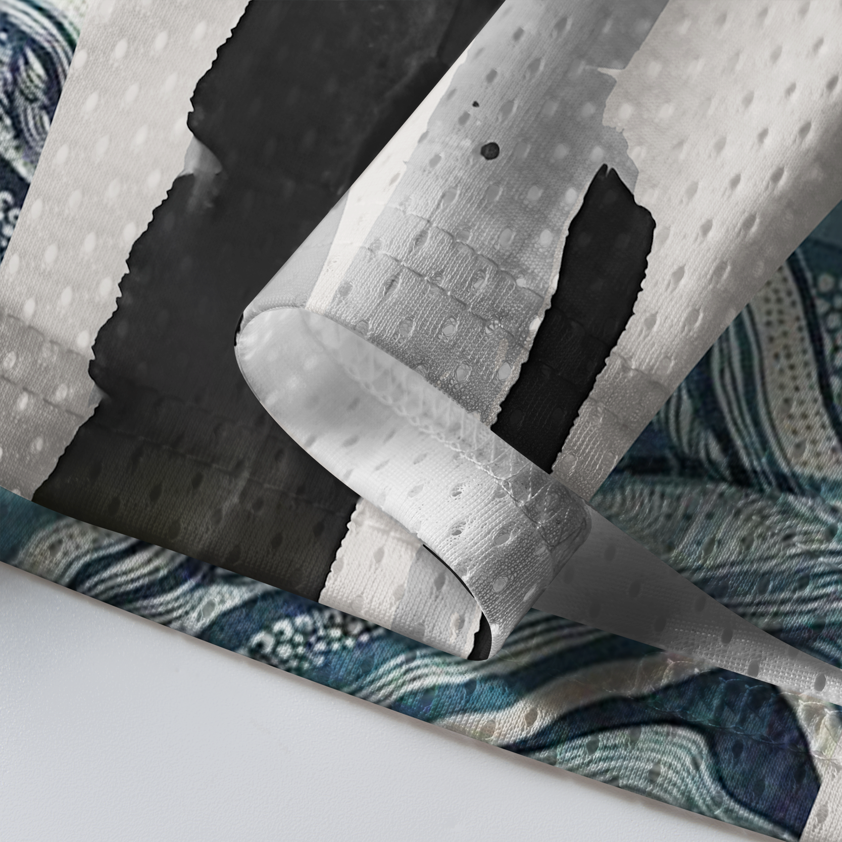 Tokyo-Tiger Indigo Wave Heron Mesh Jersey