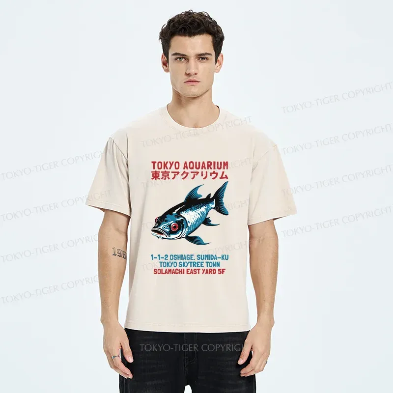 Tokyo-Tiger Tokyo Aquarium Washed T-Shirt