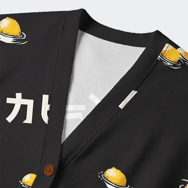 Tokyo-Tiger Cute Capybara And Lemon Ugly Cardigan Sweater