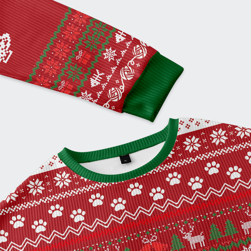 Tokyo-Tiger  Funny Cat:  What Christmas Get To Work Christmas Ugly Sweatshirt