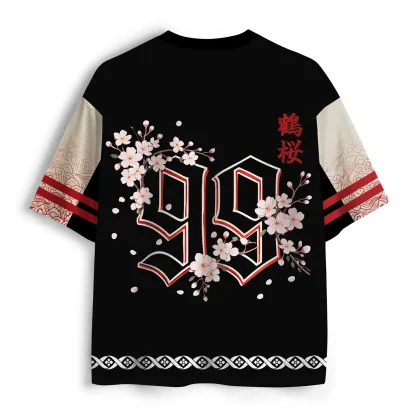 Tokyo-Tiger Crane and Sakura Mesh Jersey