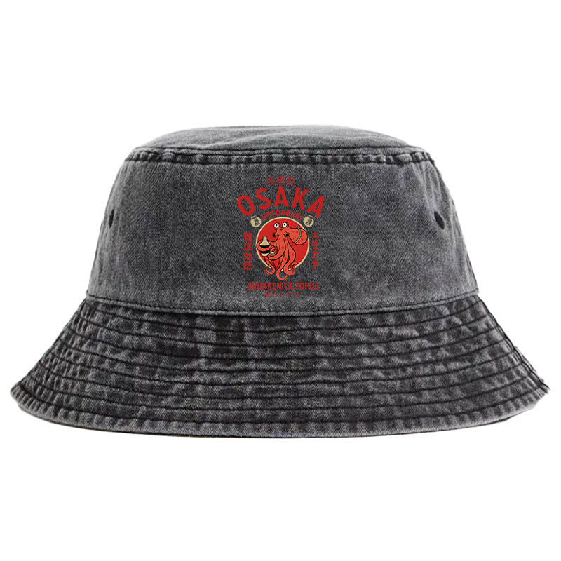Tokyo-Tiger Drunken Octopus Japan Washed Bucket Hat