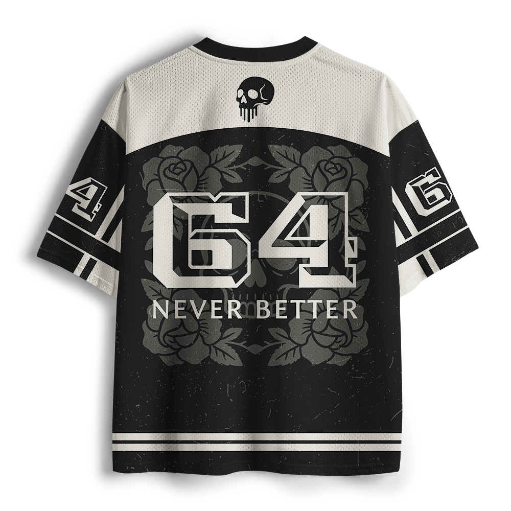 Tokyo-Tiger Never Better Skull Mesh Jersey