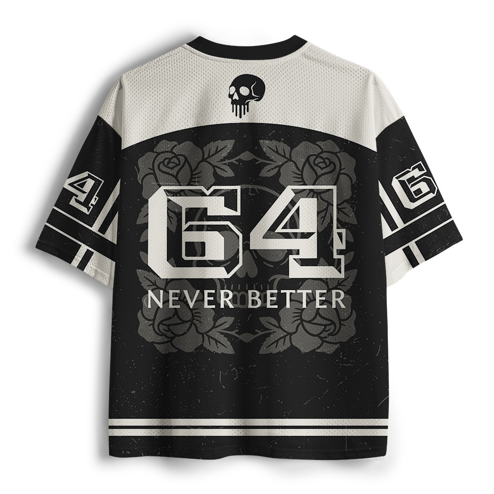 Tokyo-Tiger Never Better Skull Mesh Jersey