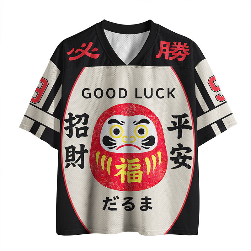 Tokyo-Tiger Good Luck Daruma Mesh Jersey