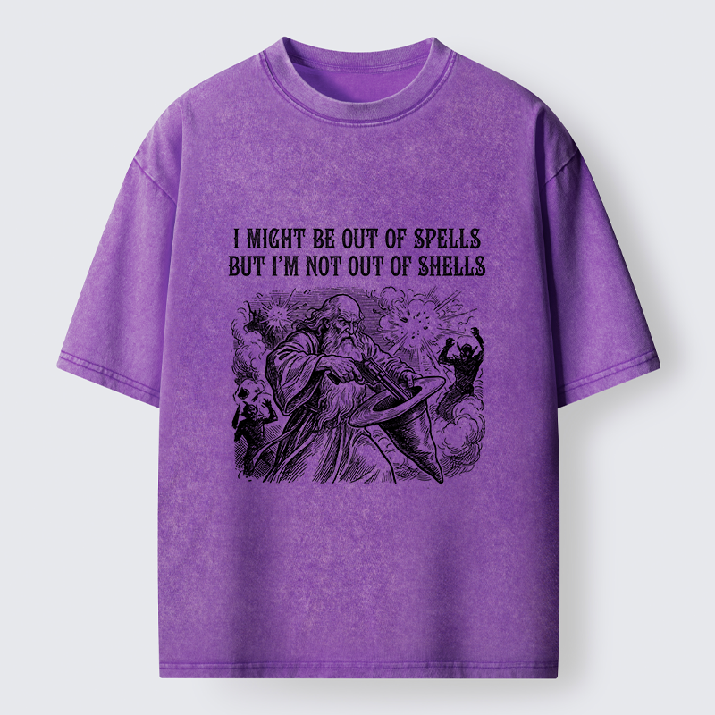 Tokyo-Tiger Funny Wizard Shell Meme Washed T-Shirt