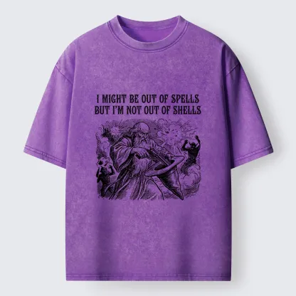 Tokyo-Tiger Funny Wizard Shell Meme Washed T-Shirt