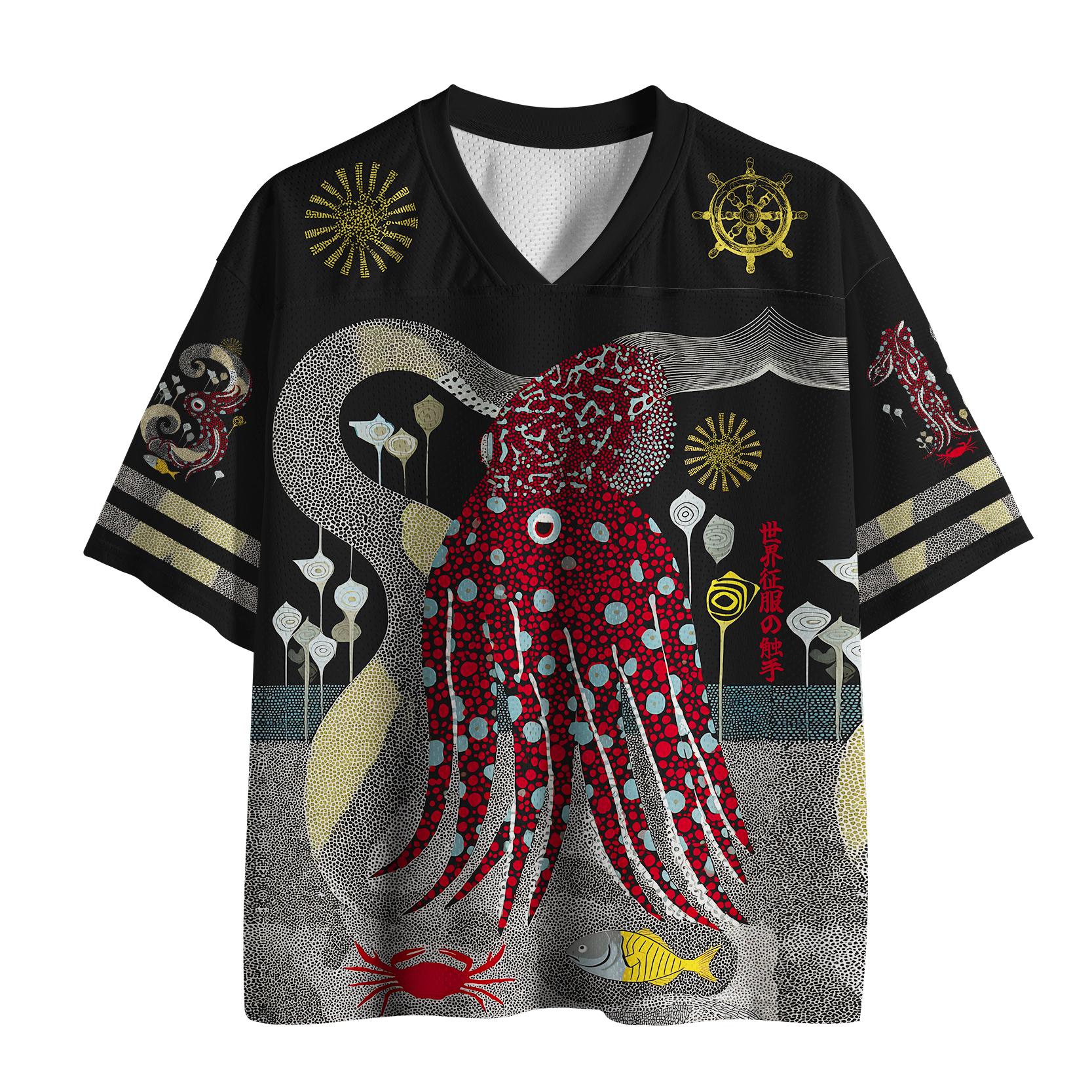 Tokyo-Tiger The Octopus Conquers The World With Its Tentacles Mesh Jersey