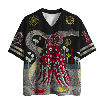 Tokyo-Tiger The Octopus Conquers The World With Its Tentacles Mesh Jersey