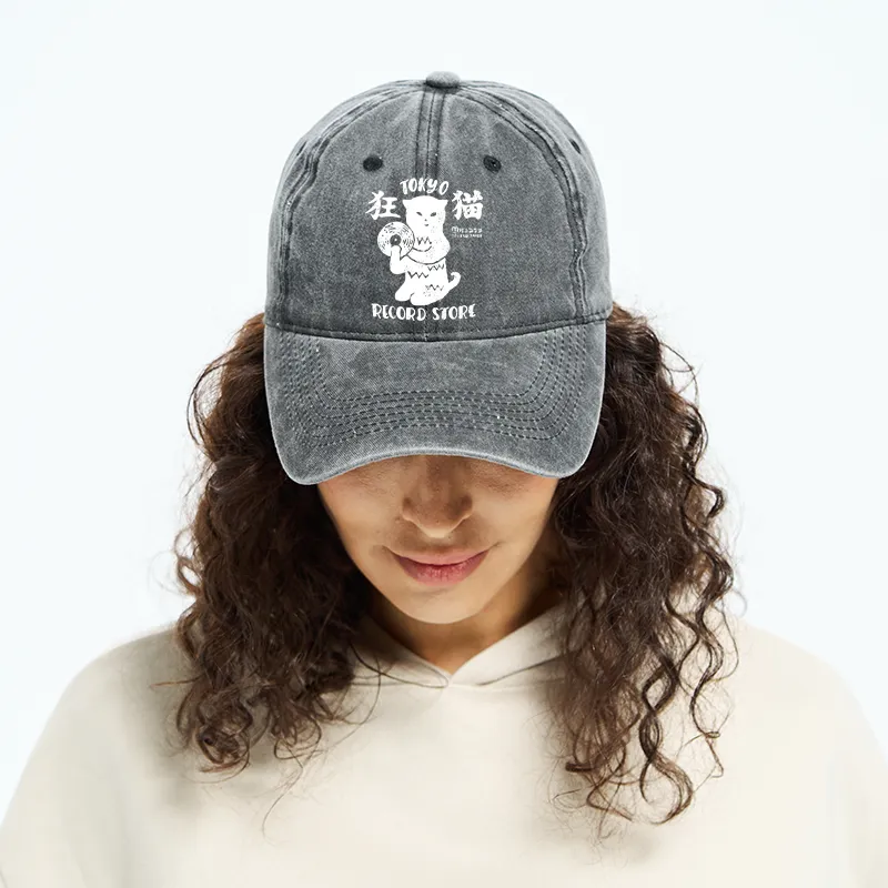 Tokyo-Tiger Tokyo Record Store Cat CD Washed Cap