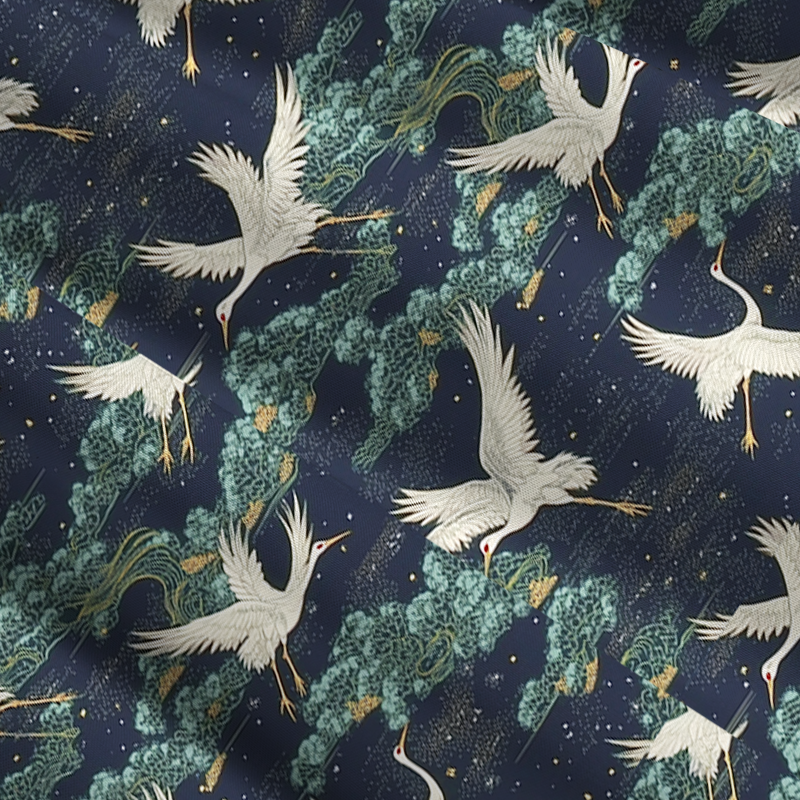 Tokyo-Tiger Cranes And Clouds Maxi Skirt